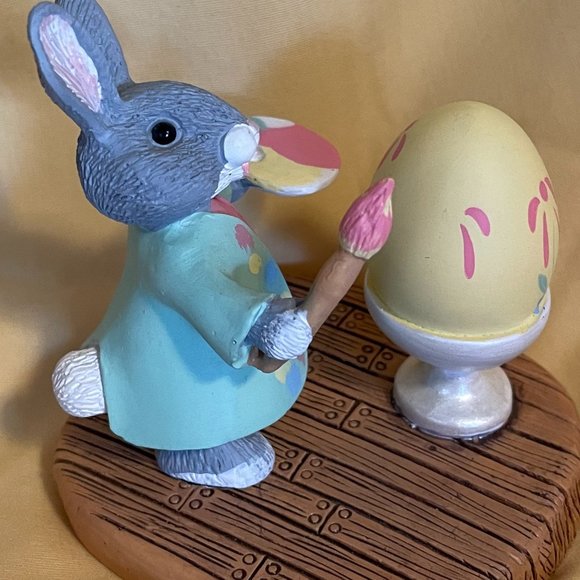Easter Rabbit Painting Egg Figurine - Picture 3 of 6